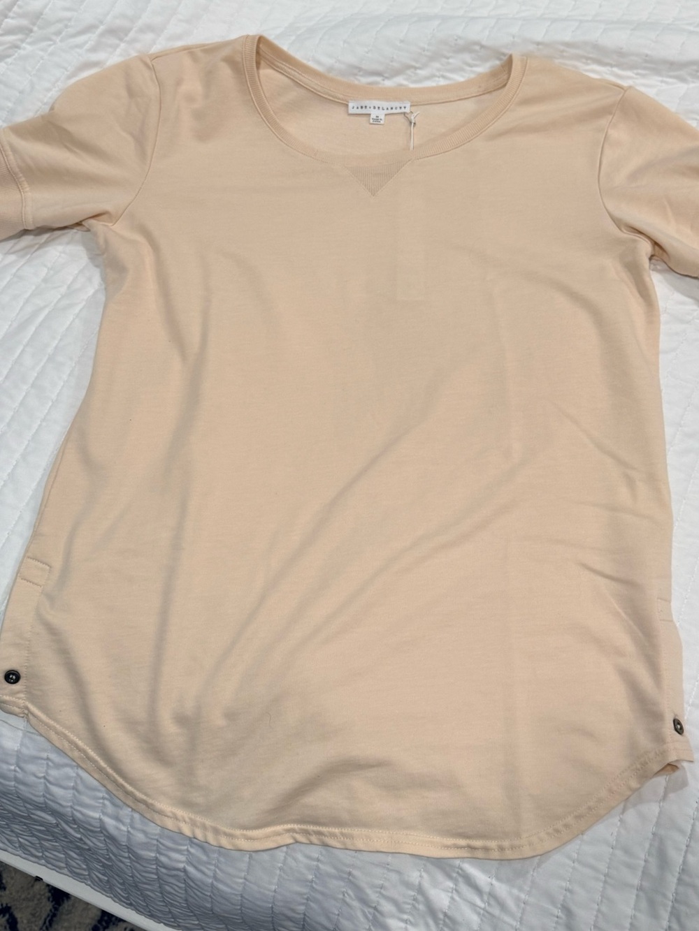 Eberjey Women’s Short Sleeve Crewneck Top in Blush